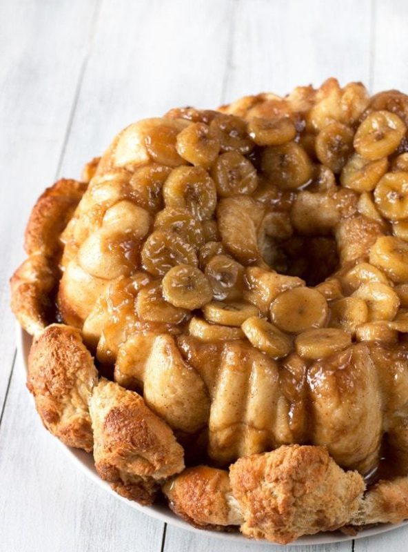 Bourbon Bananas Foster Monkey Bread | cakenknife.com