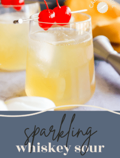 Sparkling Whiskey Sour Pinterest Image