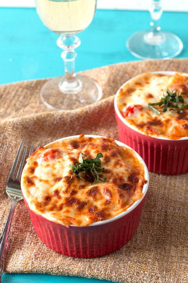 Baked Three Cheese & Tomato Ricotta Gnocchi | cakenknife.com