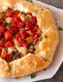 Savory Chicken Caprese Galette | cakenknife.com