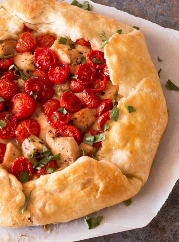 Savory Chicken Caprese Galette | cakenknife.com