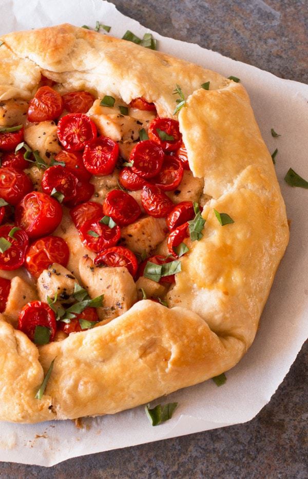 Savory Chicken Caprese Galette | cakenknife.com