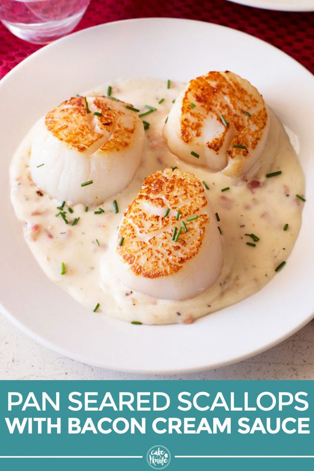 Pan seared scallops recipe Pinterest image