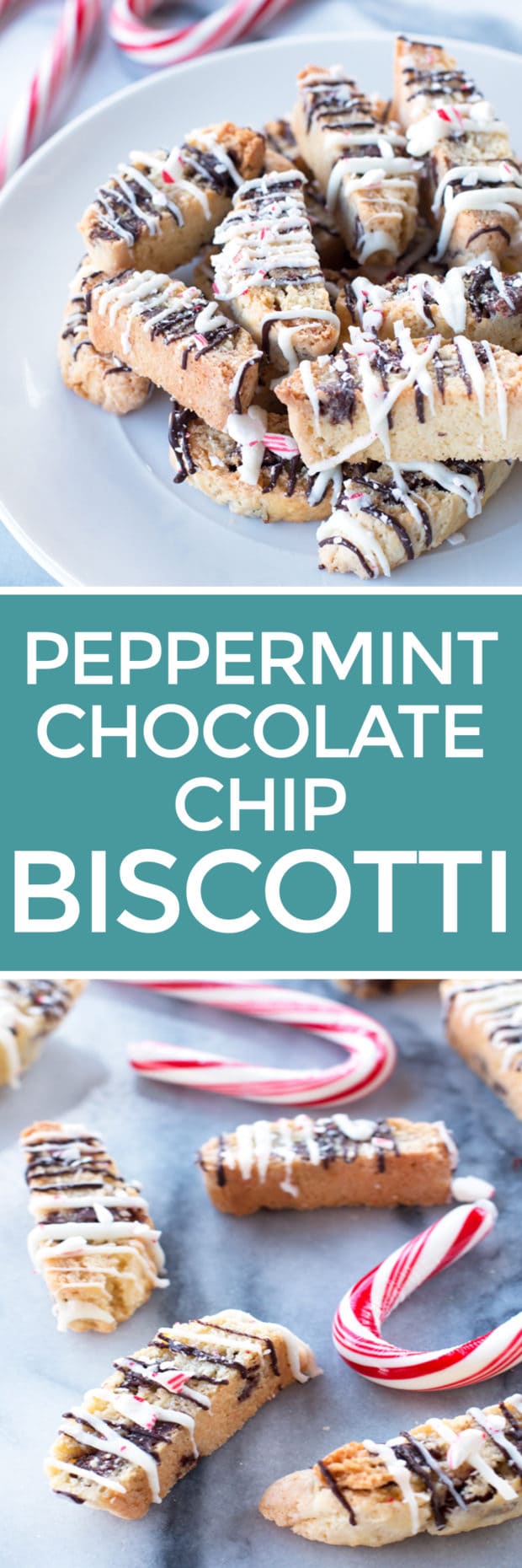 Peppermint Chocolate Chip Biscotti | cakenknife.com