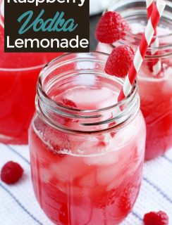 Raspberry vodka lemonade Pinterest image
