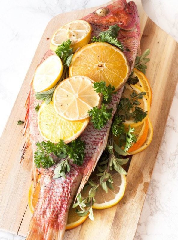 Roasted Citrus & Herb Red Snapper | cakenknfe.com