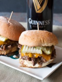 Guinness Braised Short Rib Sliders | cakenknife.com