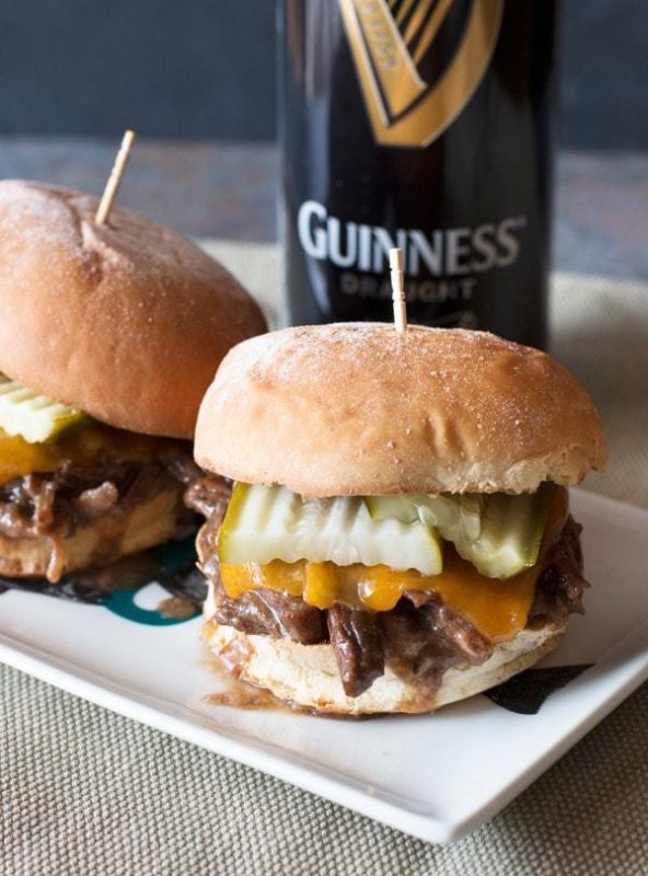 Guinness Braised Short Rib Sliders | cakenknife.com