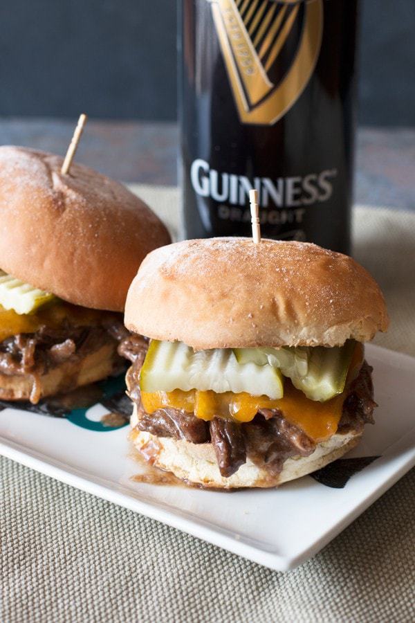 Guinness Braised Short Rib Sliders | cakenknife.com