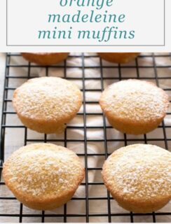 Orange Madeleine Mini Muffins Pinterest Image