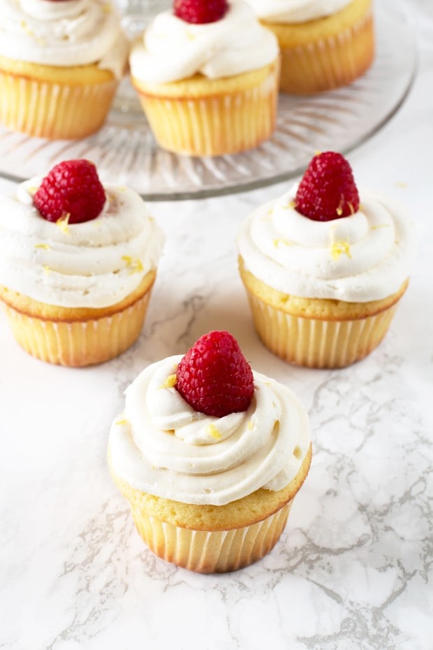 Lemon cupcakes on a table picture