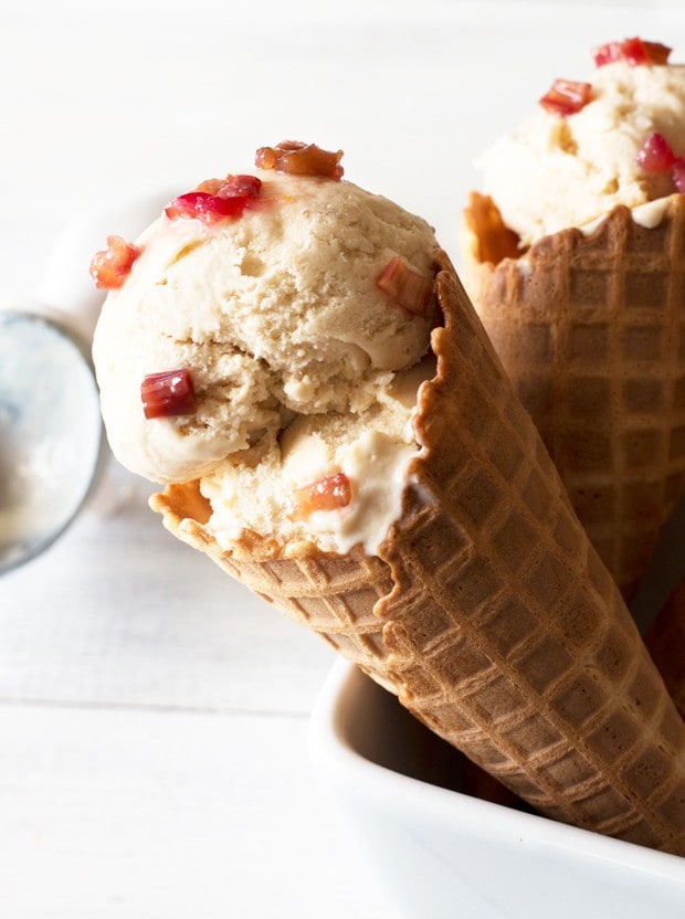 Roasted Rhubarb Ice Cream | cakenknife.com