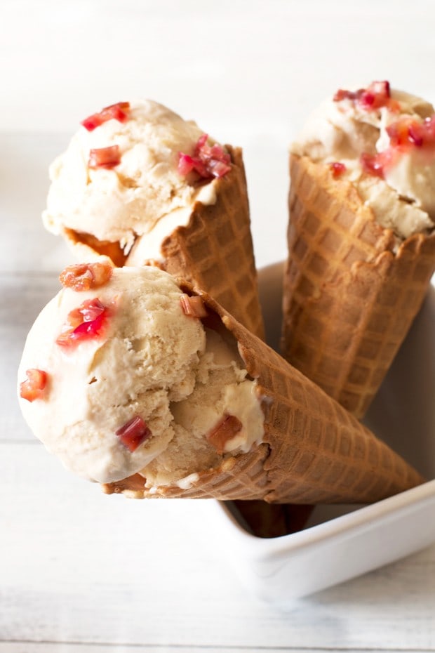 Roasted Rhubarb Ice Cream | cakenknife.com