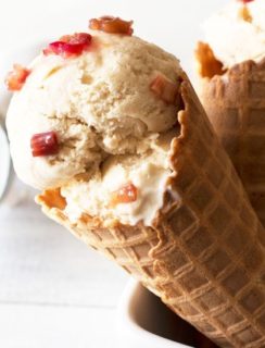 Roasted Rhubarb Ice Cream | cakenknife.com
