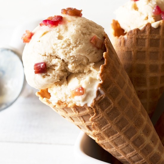 Roasted Rhubarb Ice Cream | cakenknife.com