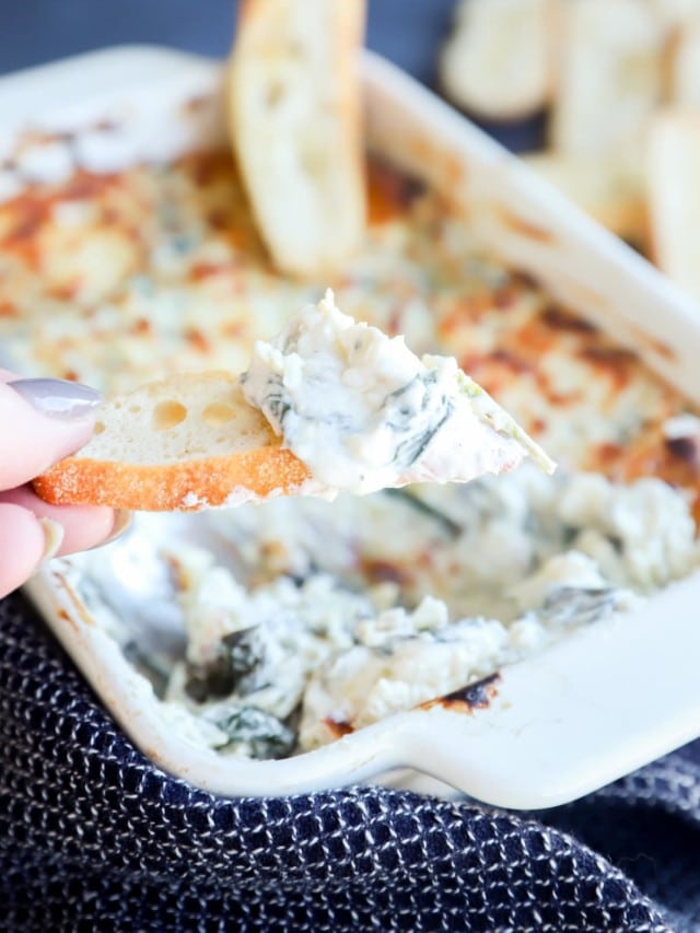 spinach artichoke goat cheese dip Cake 'n Knife