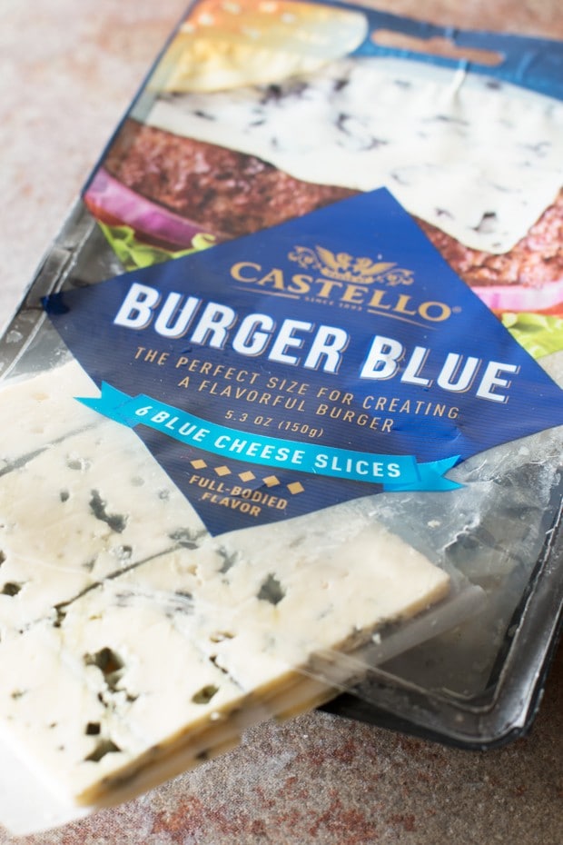 Castello Summer of Blue: Tropical Buffalo Blue Cheese Turkey Burgers | cakenknife.com