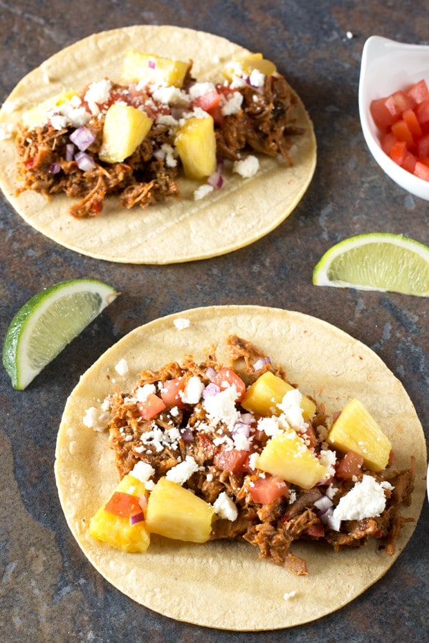 Slow Cooker Tacos Al Pastor | cakenknife.com