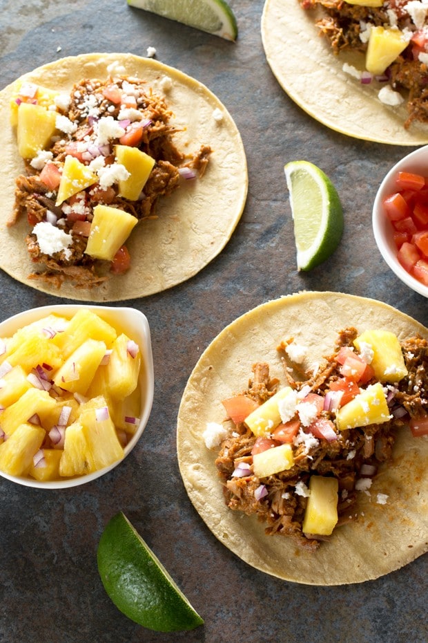 Slow Cooker Tacos Al Pastor | cakenknife.com