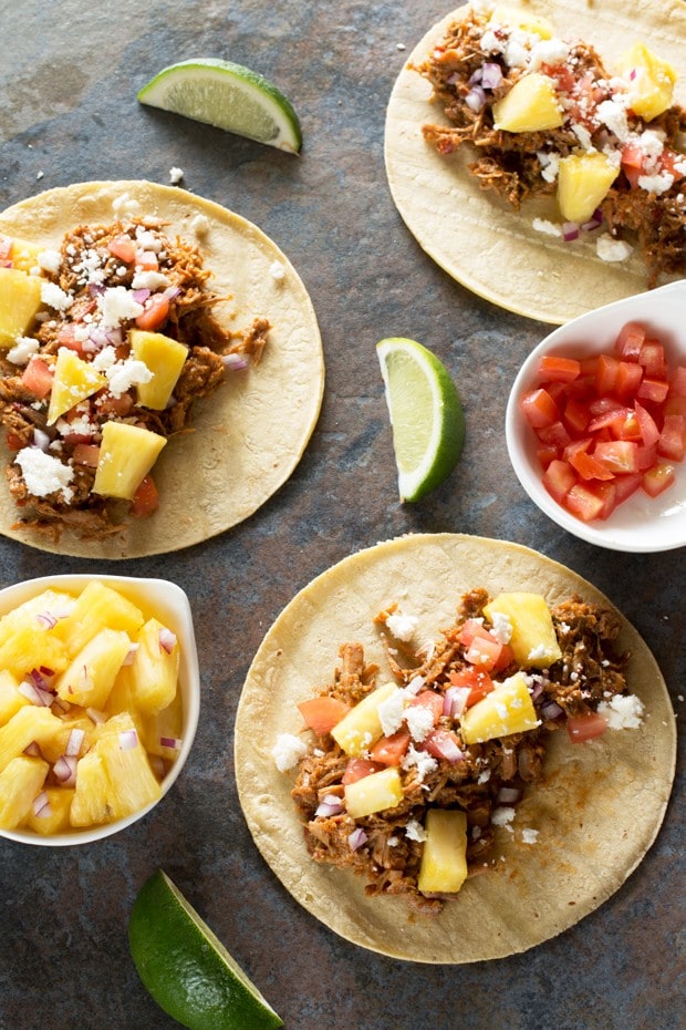 Slow Cooker Tacos Al Pastor | cakenknife.com