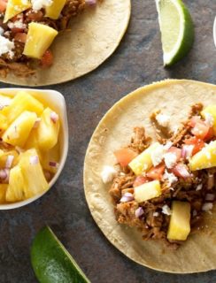 Slow Cooker Tacos Al Pastor | cakenknife.com