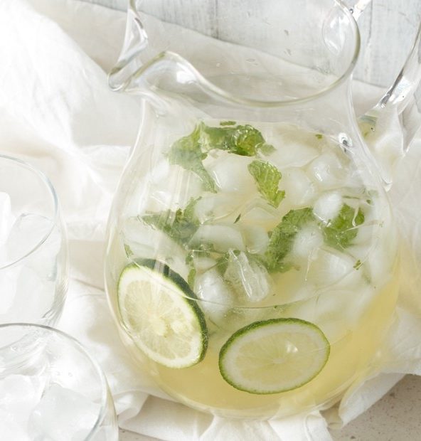 Ginger Mint Prosecco Punch | cakenknife.com