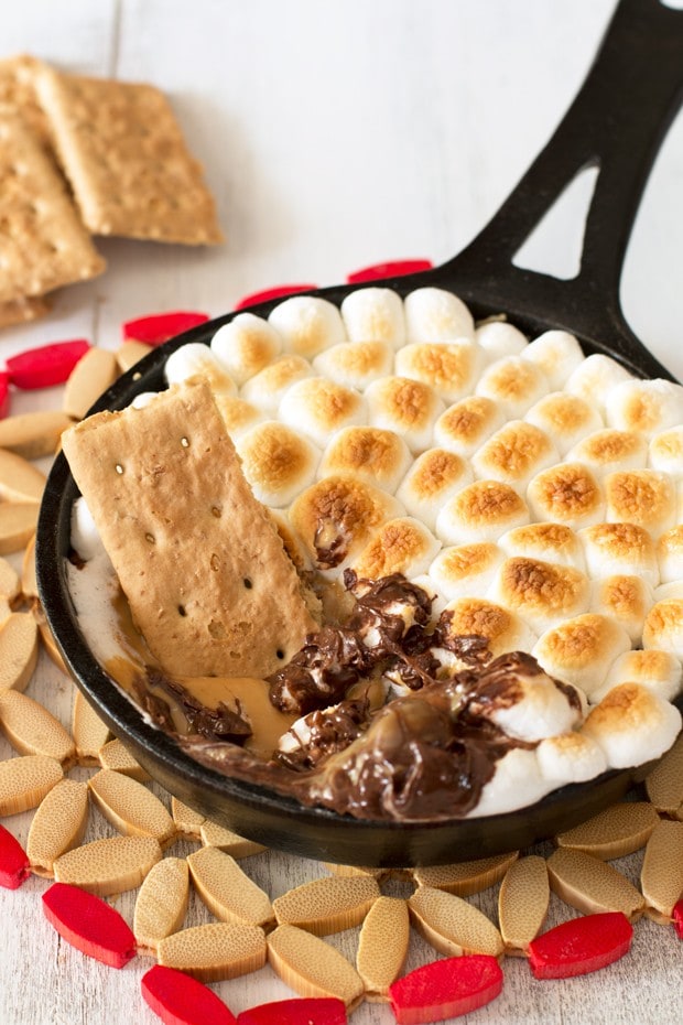 Peanut Butter Mini Skillet S'mores | cakenknife.com