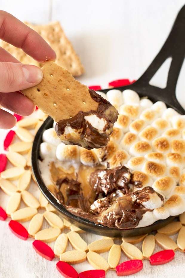 Peanut Butter Mini Skillet S'mores | cakenknife.com