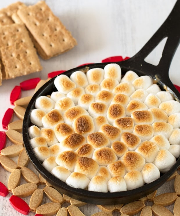 Peanut Butter Mini Skillet S'mores | cakenknife.com