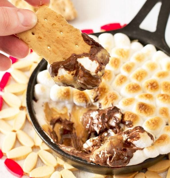 Peanut Butter Mini Skillet S'mores | cakenknife.com