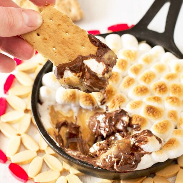 Peanut Butter Mini Skillet S'mores | cakenknife.com