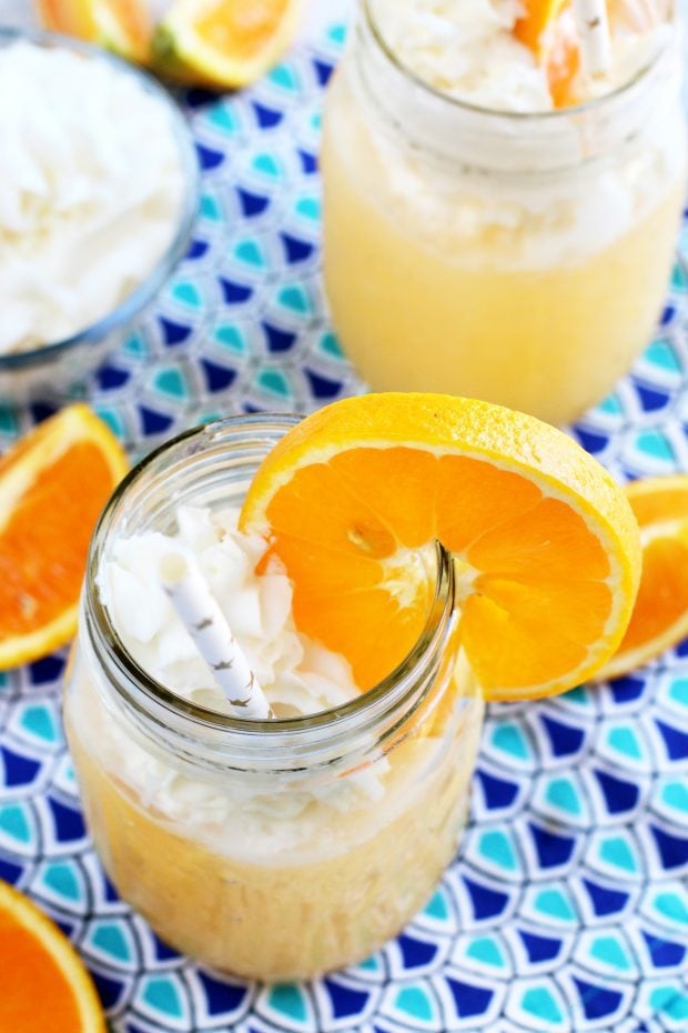 Orange Dreamsicle Cocktail in mason jars image