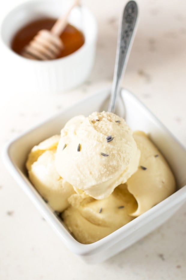 Lavender Honey Ice Cream + the Ultimate Ice Cream Sundae Giveaway! | cakenknife.com