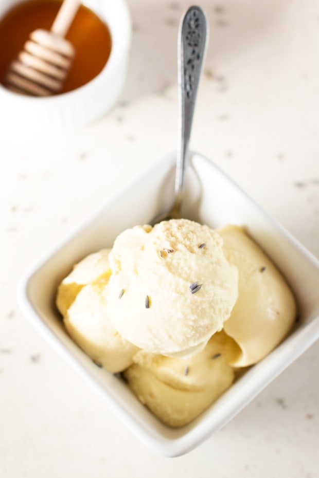 Lavender Honey Ice Cream + the Ultimate Ice Cream Sundae Giveaway! | cakenknife.com