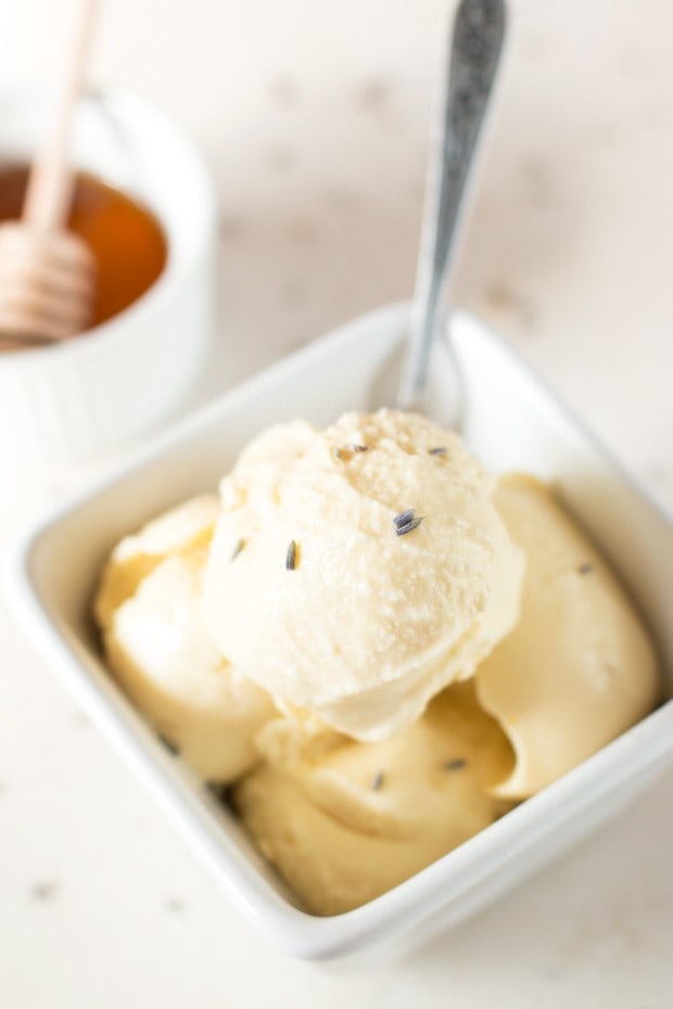 Lavender Honey Ice Cream + the Ultimate Ice Cream Sundae Giveaway! | cakenknife.com