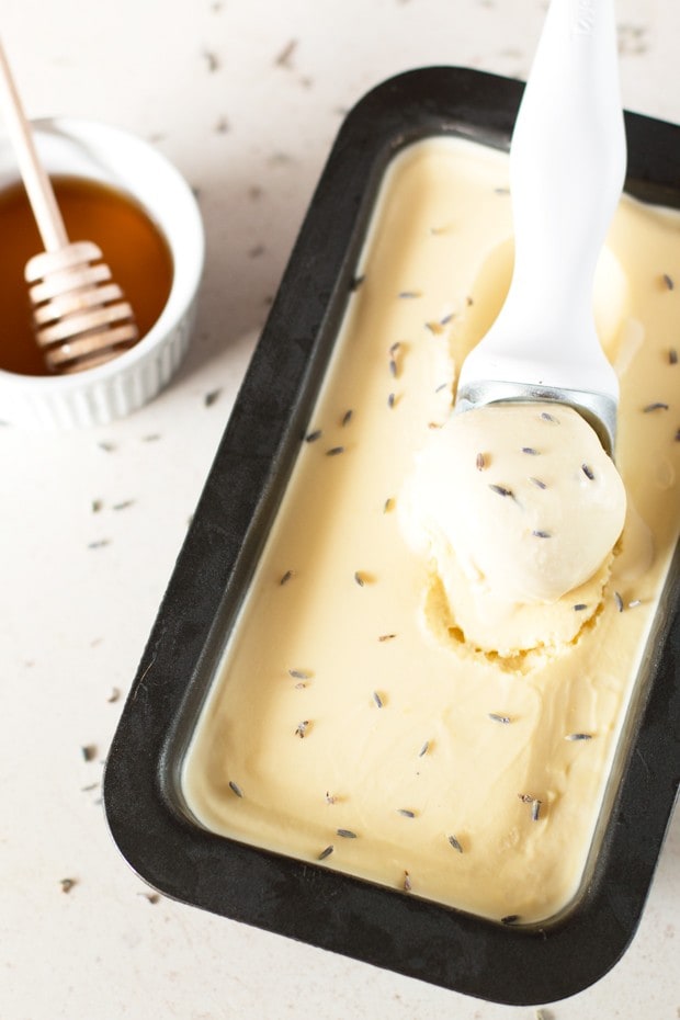 Lavender Honey Ice Cream + the Ultimate Ice Cream Sundae Giveaway! | cakenknife.com