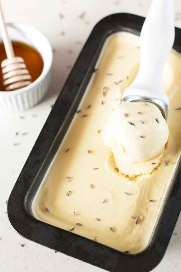 Lavender Honey Ice Cream + the Ultimate Ice Cream Sundae Giveaway! | cakenknife.com