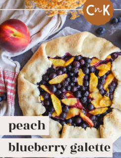 Peach blueberry galette Pinterest Image