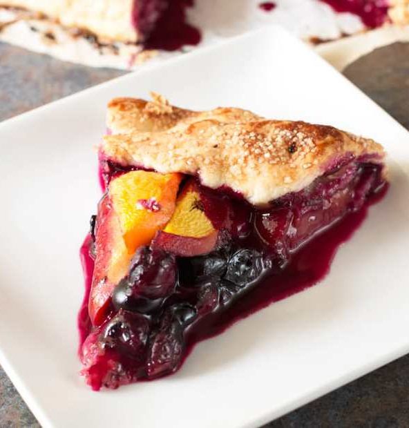 Peach and Blueberry Galette | cakenknife.com