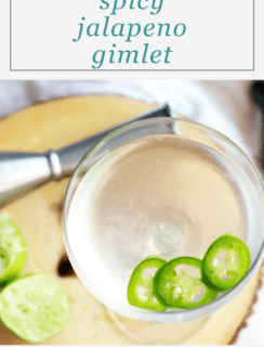 Spicy Jalapeño Gimlet Pinterest Image