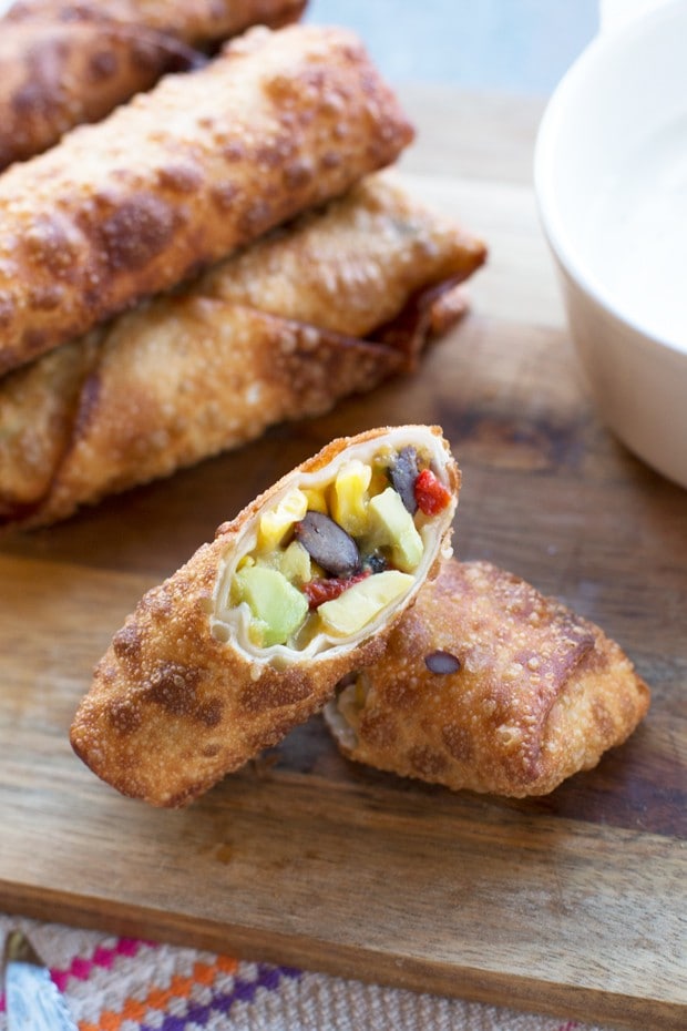 Southwestern Avocado Egg Rolls | cakenknife.com