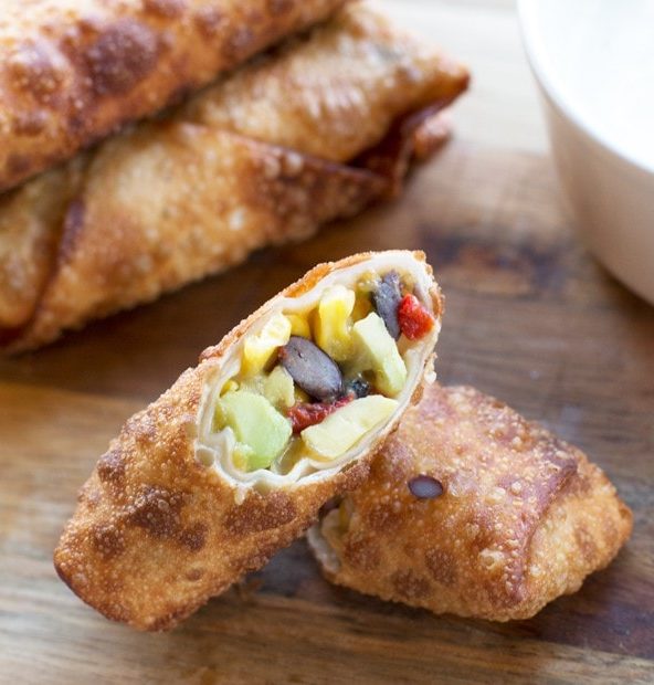 Southwestern Avocado Egg Rolls | cakenknife.com