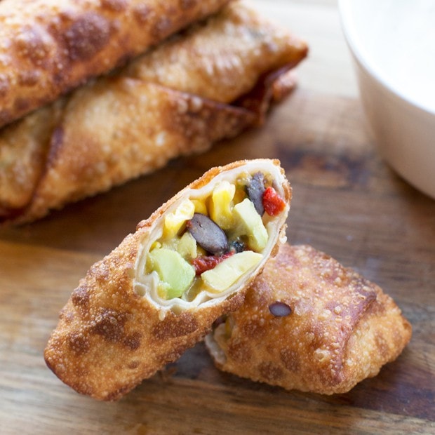 Southwestern Avocado Egg Rolls | cakenknife.com