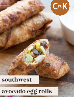 Southwestern Avocado Egg Rolls Pinterest Photo