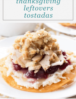 Thanksgiving Leftovers Tostadas Pinterest Image