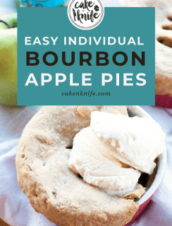 Easy Individual Bourbon Apple Pies Pinterest Image