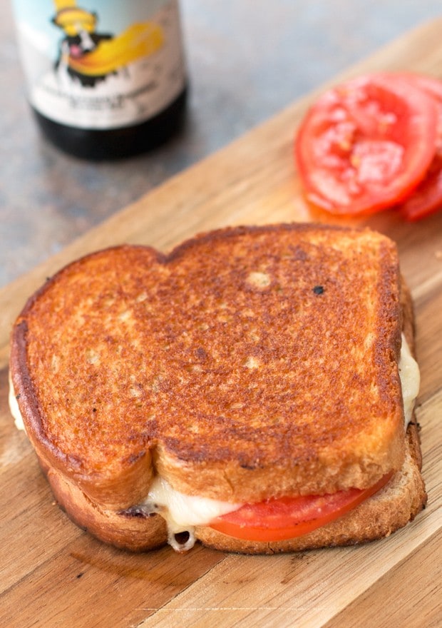 Tomato & Provolone Grilled Cheese with Kalamata Olive Chutney Recipe | cakenknife.com