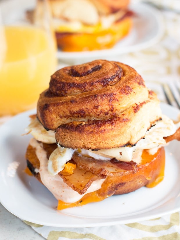 Ultimate Mountain Breakfast Sandwich Recipe | cakenknife.com