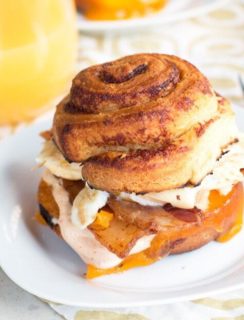 Ultimate Mountain Breakfast Sandwich Recipe | cakenknife.com