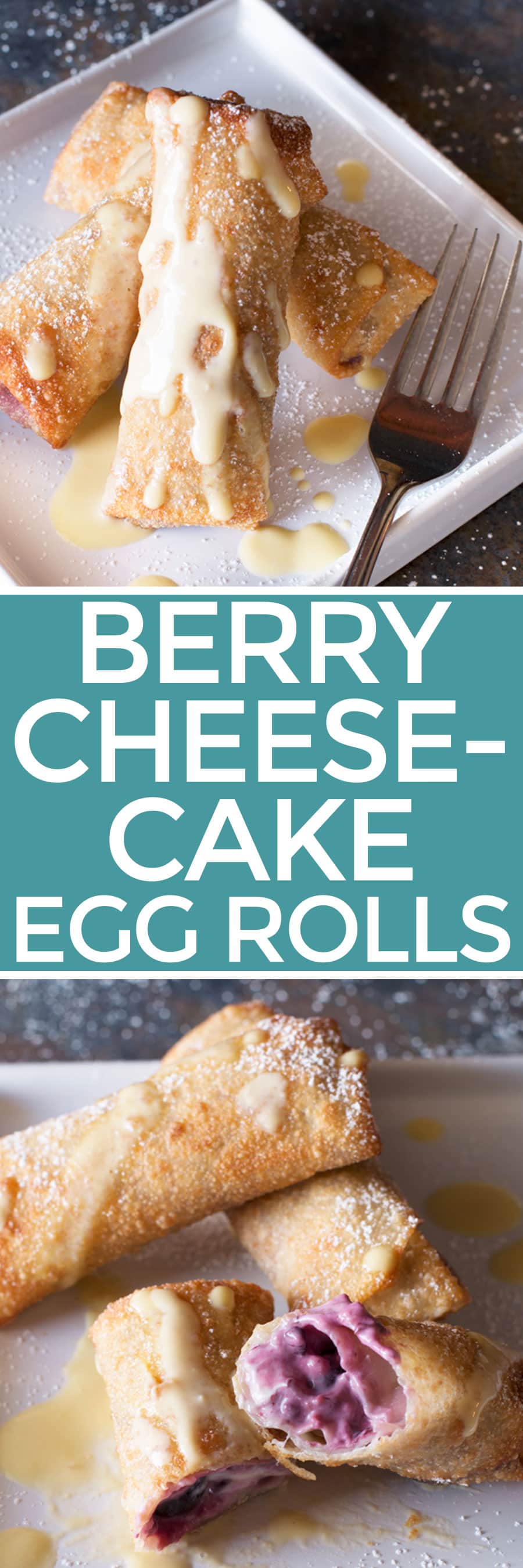 Berry Cheesecake Egg Rolls | cakenknife.com